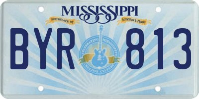MS license plate BYR813