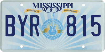 MS license plate BYR815