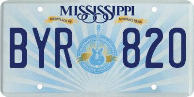 MS license plate BYR820