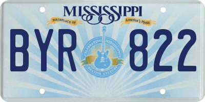 MS license plate BYR822