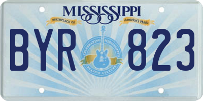 MS license plate BYR823