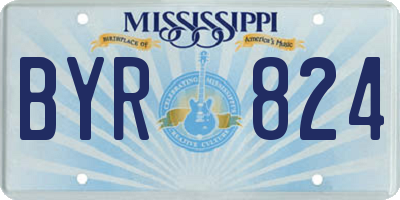 MS license plate BYR824