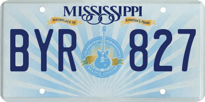 MS license plate BYR827