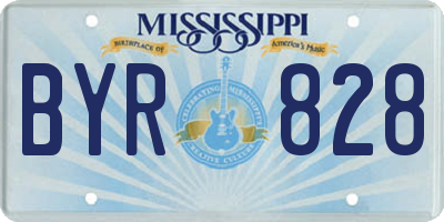 MS license plate BYR828