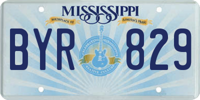 MS license plate BYR829