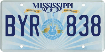 MS license plate BYR838