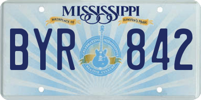 MS license plate BYR842