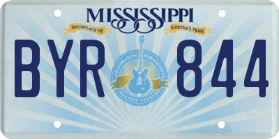 MS license plate BYR844
