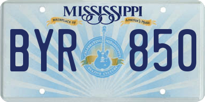 MS license plate BYR850