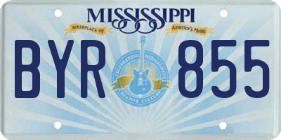 MS license plate BYR855
