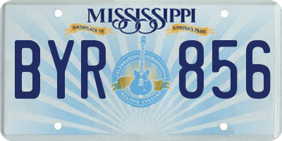 MS license plate BYR856