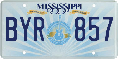 MS license plate BYR857