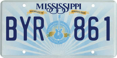 MS license plate BYR861
