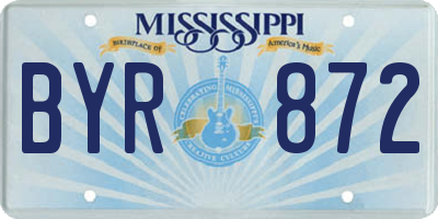 MS license plate BYR872