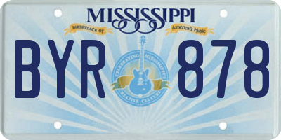 MS license plate BYR878