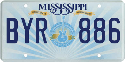 MS license plate BYR886