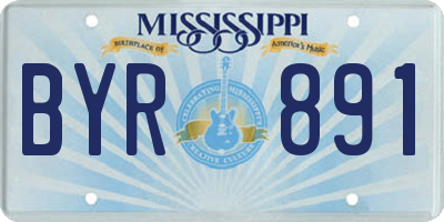 MS license plate BYR891
