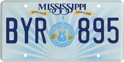 MS license plate BYR895