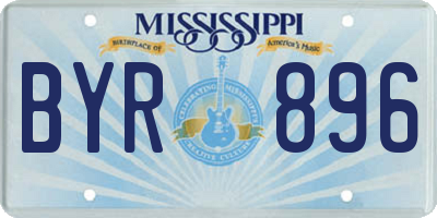 MS license plate BYR896