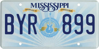 MS license plate BYR899