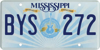 MS license plate BYS272