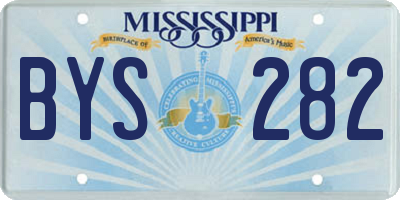 MS license plate BYS282