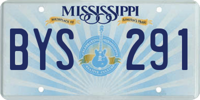 MS license plate BYS291