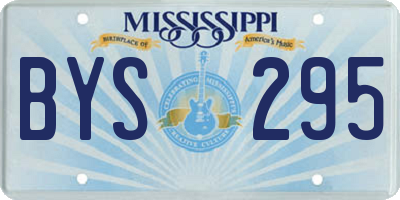 MS license plate BYS295
