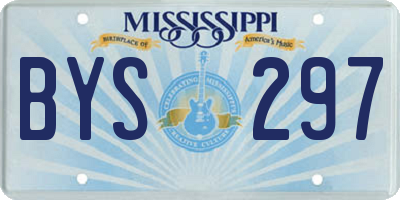 MS license plate BYS297