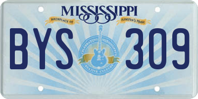 MS license plate BYS309