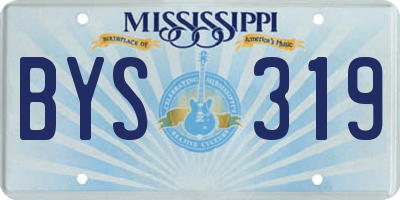 MS license plate BYS319