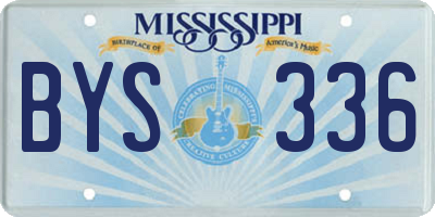 MS license plate BYS336