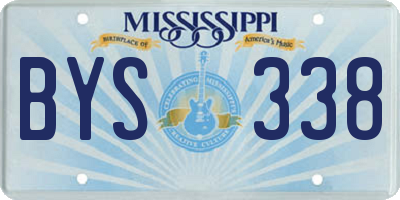 MS license plate BYS338