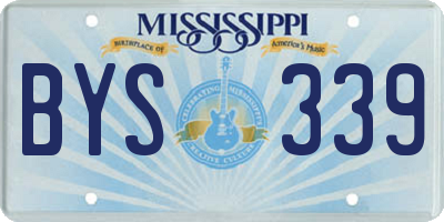 MS license plate BYS339