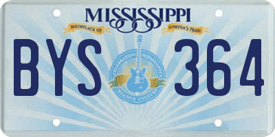 MS license plate BYS364