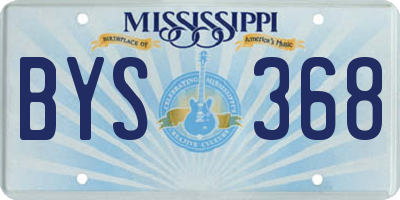 MS license plate BYS368
