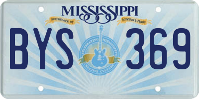 MS license plate BYS369