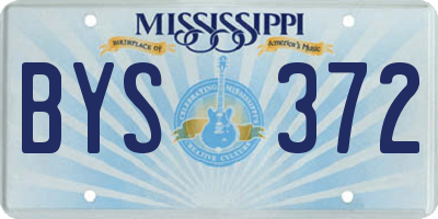 MS license plate BYS372