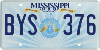 MS license plate BYS376