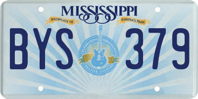 MS license plate BYS379