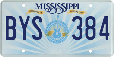 MS license plate BYS384
