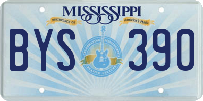 MS license plate BYS390
