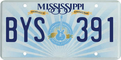 MS license plate BYS391