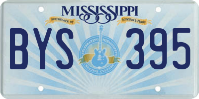 MS license plate BYS395