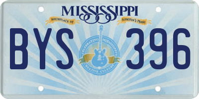 MS license plate BYS396