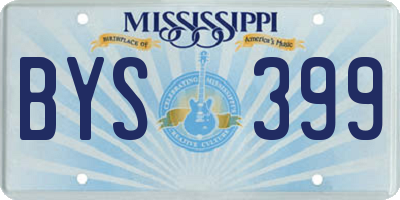MS license plate BYS399