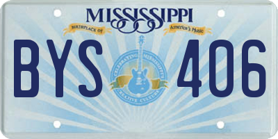 MS license plate BYS406