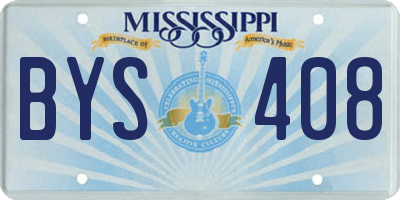 MS license plate BYS408