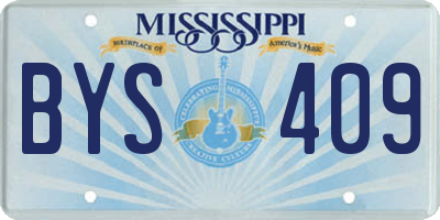 MS license plate BYS409
