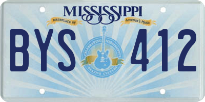 MS license plate BYS412